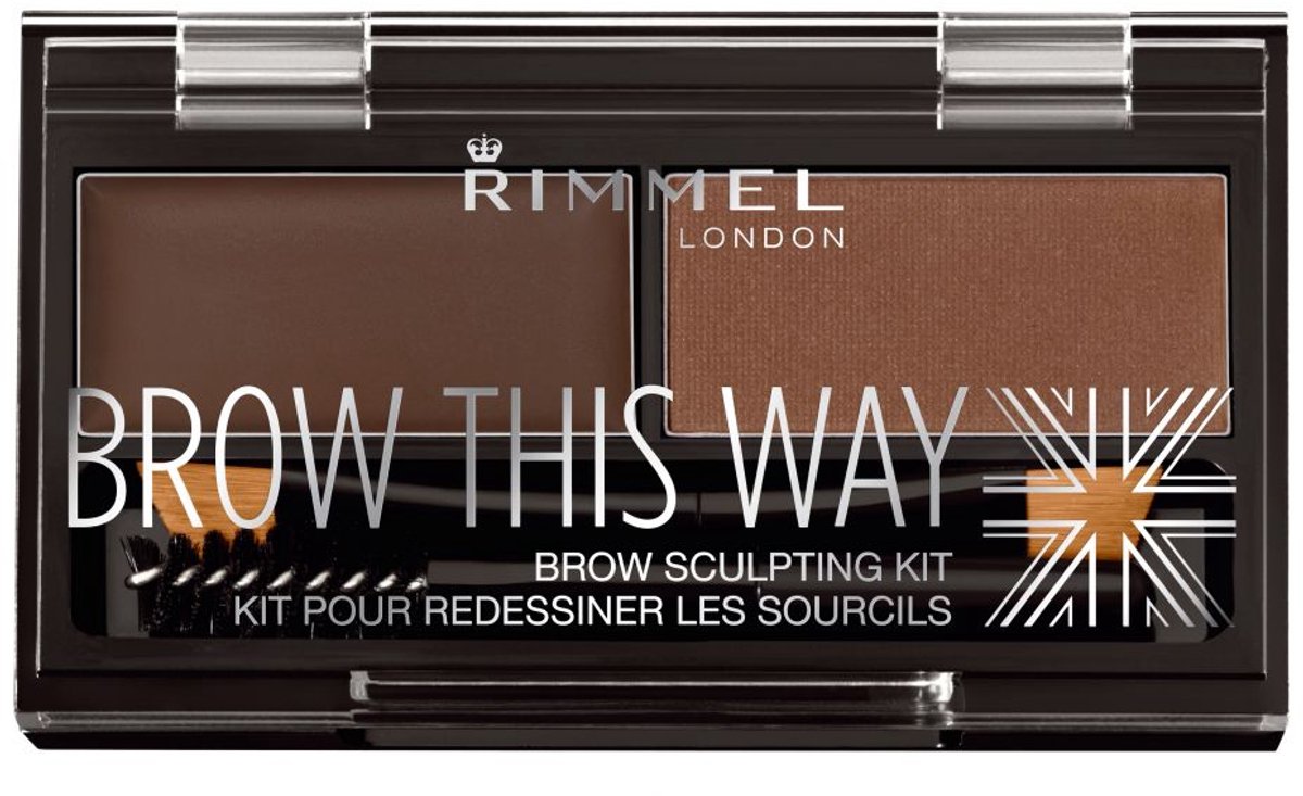 Bol.com Rimmel London Brow This Way Kit Wenkbrauwpoeder - 002 Medium Brown aanbieding