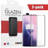 2-pack BMAX geschikt voor de Glazen Screenprotector OnePlus 7 Pro Full Cover Glas / Met volledige dekking / Beschermglas / Tempered Glass / Glasplaatje