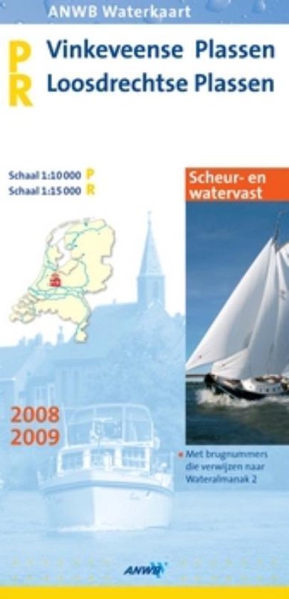 Anwb Waterkaart P/R Vinkeveense + Loosdrechtse Plassen / 2008/2009 / Druk Heruitgave
