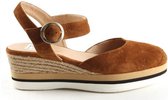 Unisa Jacer Espadrilles - Met Sleehak - Dames - Cognac - Maat 37