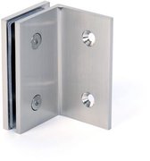 Scharnier glas-wand 90° 2 zijdig RVS