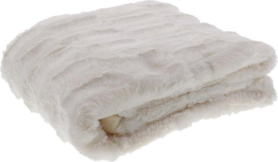 Knus, zacht en warm, imitatiebont deken - faux fur - 150 x 200cm - Wit |  bol.com