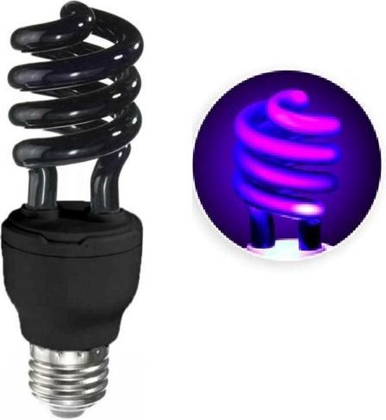 Multifunctionele Blacklight UV Spiraallamp - Black Light Ultra Violet Light  Bulb -... | bol