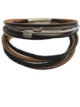 Petra's Sieradenwereld - *Armbandenset zwart met magneetsluiting (006)