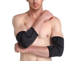 Elleboog Brace - Neopreen - Tennisarm - Tenniselleboog - Golfarm - Bandage - Tennisarm Brace -  Brace Elleboog - Tennis Elleboog Brace - Elleboog Ondersteuning - Armbrace - Artrose - Reuma - Overbelasting - Comfort fit - Zwart - Universeel - Maat: M