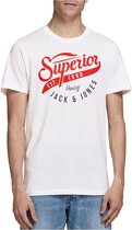 Jack & Jones T-shirt - Mannen - wit,rood