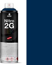 MTN Nitro 2G Mat Marineblauwe Spuitbus - 500ml, extreem hoge dekkracht