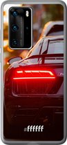 Huawei P40 Pro Hoesje Transparant TPU Case - Audi R8 Back #ffffff
