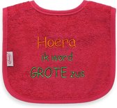 Funnies slabber Ik word grote zus junior 40 cm katoen rood