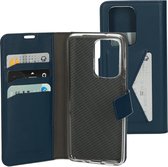 Mobiparts hoesje geschikt voor Samsung Galaxy S20 Ultra - Wallet/Boekhoesje - Eco Leer - Magneet Sluiting - Opberg vakken - Blauw