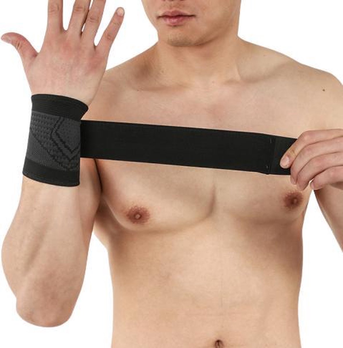 Polsbrace - Pols Bandage - Pols brace - Hand Brace - Polssteun - Polsondersteuning - Neopreen - Comfort fit - Zwart - Universeel - Maat L