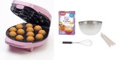 Bestron DCPM12 cake popmaker roze 12 stuks - cadeau set