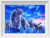 Artstudioclub®  Schilderen op nummer volwassenen Siberische tijgers, witte tijgers 40x50 Zonder lijst
