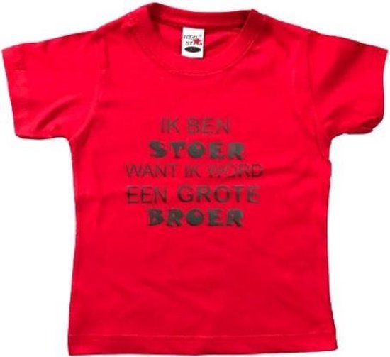 Baby T-Shirt Aankondiging bekendmaking zwangerschap, tekst. Ik ben stoer want ik word grote broer ©