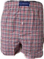 Embrator mannen Boxershort geweven katoen rood/grijs/zwart maat L