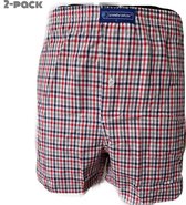Embrator 2-stuks mannen Boxershort geweven katoen rood/beige/zwart XL