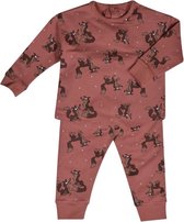 Woody pyjama meisjes - wolf - print - 202-3-PZG-Z/948 - maat 68