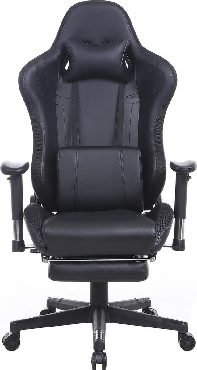 Investeren halsband Oneerlijkheid Gamestoel Tornado Relax Bureaustoel - met voetsteun - ergonomisch  verstelbaar - zwart | bol.com