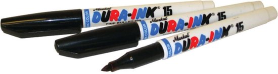 12 pcs x Markal DURA INK feutre fin Zwart