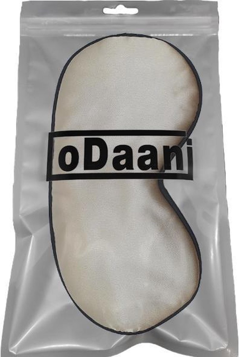Slaapmaskers Extra Zacht Satijn – 2 Stuks - Beige & Blauw - Thuis – Slaapmasker - Verduisterend - Onderweg - Vliegtuig - Festival - Slaapcomfort - oDaani — afbeelding 2