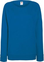 Fruit OF The Loom Dames Getailleerd lichtgewicht raglan sweatshirt (240 GSM) (Royaal Blauw)