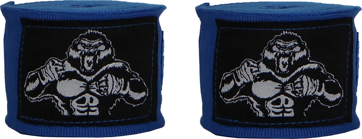 ORCQ Gorilla boxing handwraps- Boks Wraps - Boksbandages - Kickboks bandage - Paar - 450cm Blauw