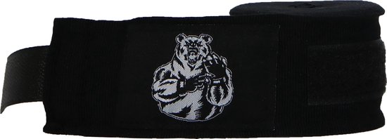 ORCQ Bear boxing handwraps- Boks Wraps - Boksbandages - Kickboks bandage - Paar - 250cm Zwart - Orcq