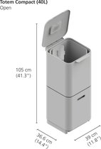 Joseph Joseph Intelligent Waste Prullenbak Totem 2.0 Compact Recycler - 40 l - Grafiet