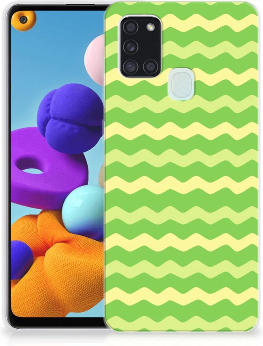 Samsung Galaxy A21s TPU bumper Waves Green