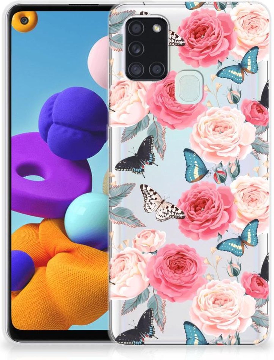 Samsung Galaxy A21s TPU Case Butterfly Roses