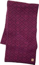 Ivanhoe gebreide sjaal van wol Elsie Red Plum 2020 - One Size 185x27 Rood