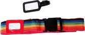 Orange85 Bagageriem - met Kofferlabel - Tag - Set van 2 - Kofferband - Bagagebinder - Bagageband