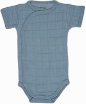 Lodger Rompertje Baby - Romper Solid - Blauw - Korte mouw - 56