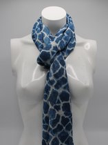 Tijgersjaal met blauwe camouflage print