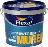 Afbeelding van Flexa Powerdek Muurverf - Muren & Plafonds - Binnen - RAL 9010 - 5 liter