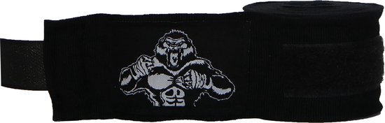 ORCQ Gorilla boxing handwraps- Boks Wraps - Boksbandages - Kickboks bandage - Paar - 250cm Zwart - Orcq