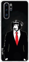 Casetastic Huawei P30 Pro Hoesje - Softcover Hoesje met Design - Domesticated Monkey Print