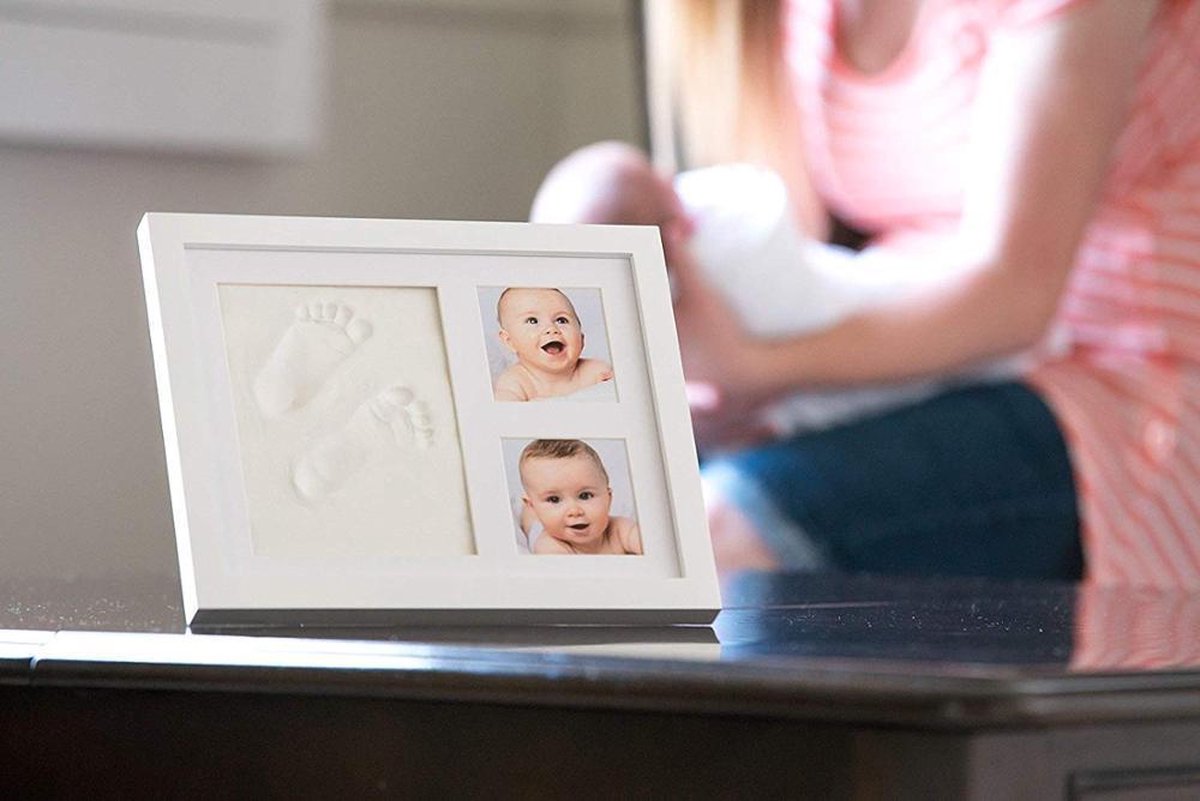 Goedkoopste Baby Fotolijst Klei Afdruk - Kraamcadeau Meisje / Kraamcadeau Jongen - Kleiafdruk hand / voet