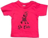 Baby T-shirt met opdruk girafje maat 68 ©