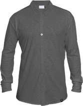 Overhemd - Biologisch katoen - Antraciet - verborgen button down
