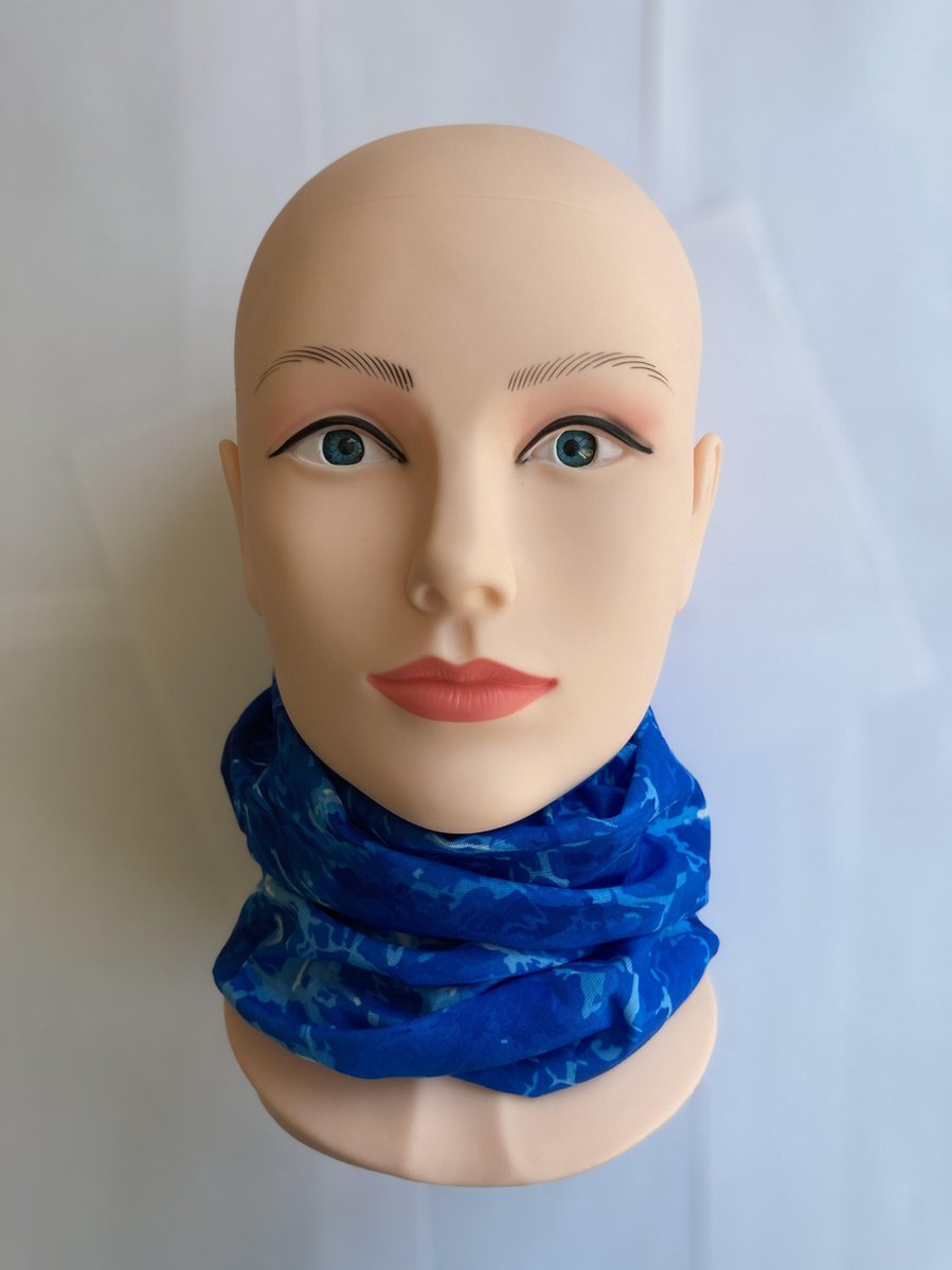 1+1 gratis adorit nekwarmer (water+blauw) - col sjaal -bandana voor sport, motorsport, recreatie, skiën, jaarrond te dragen - unisex, one size, multifuncioneel
