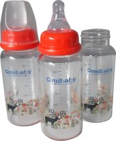 Babyflessen - babyfles 150 ML - fles - baby - standaard fles - fles voor pasgeboren - Qmibaby