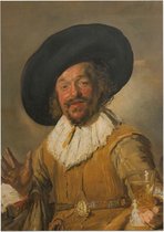 De vrolijke drinker, Frans Hals - Foto op Forex - 120 x 160 cm