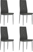 Eetkamerstoelen 4 stuks (Incl LW anti kras viltjes) - Eetkamer stoelen - Extra stoelen voor huiskamer - Dineerstoelen - Tafelstoelen - Huiskamer stoelen