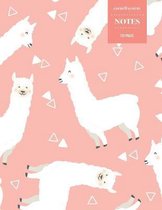Cornell System Notes 110 Pages: Cactus Notebook for Professionals and Students, Teachers and Writers - Succulent Llama Pattern