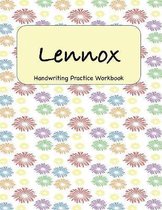 Lennox - Handwriting Practice Workbook: 8.5 x 11 Notebook with Dotted Lined Sheets - 100 Pages - Fireworks