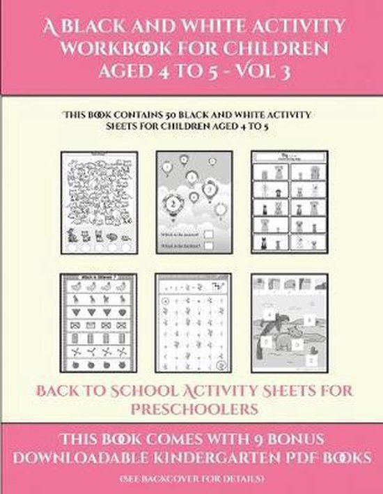 Back to School Activity Sheets for Preschoolers- Back to Sch ... - cover