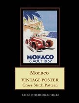Monaco: Vintage Poster Cross Stitch Pattern