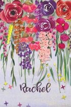 Rachel: Personalized Lined Journal - Colorful Floral Waterfall (Customized Name Gifts)