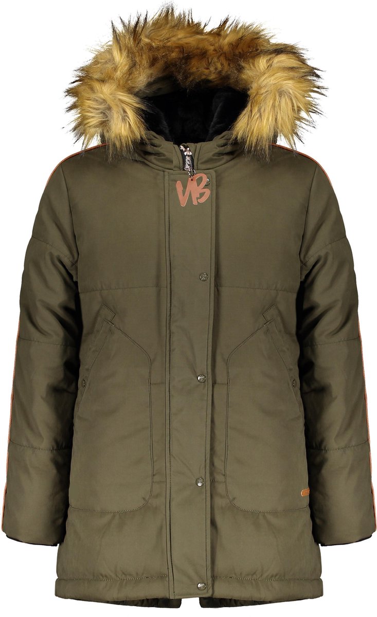 Nobell' Meisjes Winterjas - Army Green - Maat 110/116